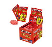 CASA DEL DOLCE Frizzy Pazzy Strawberry, 7g Sachets, Display of 50 Pieces, Bubble Gum Cracking, Made in Italy, Birthday and Party Gift Idea