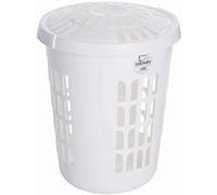 Deluxe Laundry Hamper Ice in White, Size 60 Litres | Charlies