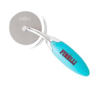 Casa Firelli Pizza Cutter - Durable Steel with Bright Teal Handle, Protective Finger Guard (Pack of 1)
