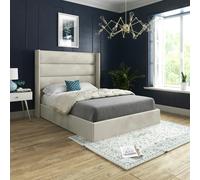 Casa Magna Novara Upholstered Soft Velvet Bed Frame - Pink - Silver - Small single