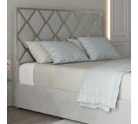 Casa Magna Romano Straight Winged Upholstered Soft Velvet Bed Frame - Grey - Light Grey - King