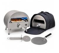 Casa Mia Outdoor Gas Pizza Oven Bundle with Accessories | Includes 12 Inch Oven, Folding Peel, Cutter Wheel, Carry Case, Easy Transport, For Outdoor Cooking
