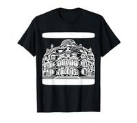 Casa Mila Barcelona Architecture Line Art Drawing T-Shirt