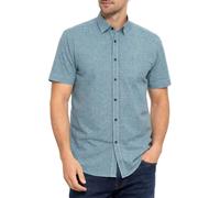 Casa Moda Casual Fit Short Sleeve Shirt Blue/Green Dot Print