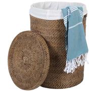 Casa Moro Cleo Rattan Laundry Basket Brown Size L