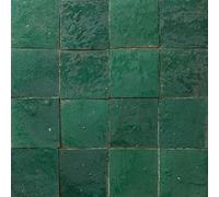 Casa Moro Moroccan Cellular Tiles Dark Green 10 x 10 cm 1 sqm | Handicraft from Morocco | Beautiful Wall Decoration in Bathroom, Kitchen, Hallway & Kitchen Back Wall | Z191