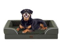 Casa Paw Orthopaedic Waterproof Dog Bed for Extra Large Dogs, Memory Foam, XL Dog Bed with Sides, Egg Crate Foam and Non-Slip Bottom, Jumbo Dog Couch Beds with Washable