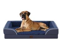 Casa Paw Orthopaedic XXL Dog Bed for Extra Large Dogs, Waterproof Memory Foam Dog Bed with Sides, Egg Crate Foam and Non-Slip Backing, Large Dog Couch Bed with