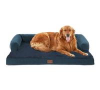 Casa Paw Orthopedic Dog Beds for Extra Large Dogs Waterproof XL Memory Foam with Comfortable Bolster Removable Washable Cover and Non-Slip Bottom XL