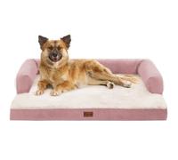 Casa Paw Orthopedic Dog Beds for Large Dogs, Waterproof Dog Beds, Memory Foam, Comfortable Bolster, Pet Beds with Removable Washable Cover, Non-Slip Bottom, Large
