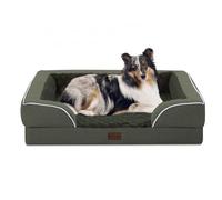 Casa Paw Orthopedic Dog Beds for Large Dogs, Waterproof, Memory Foam, Large Dog Bed with Sides, Non-Slip Bottom and Egg Crate Foam, Large Dog Bed with Removable,