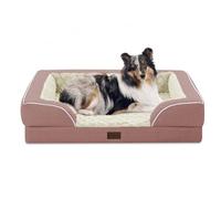 Casa Paw Orthopedic Dog Beds Waterproof Memory Foam Large Dog Bed with Sides Non-Slip Bottom and Egg Crate Foam Large Dogs with Removable Washable Cover (Large)