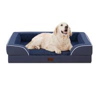 Casa Paw Orthopedic XL Dog Bed for Extra Large Dogs, Waterproof Memory Foam Dog Bed with Sides, Non-Slip Bottom and Egg Crate Foam, Large Dogs, Couch Beds with Removable