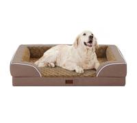 Casa Paw Orthopedic XL Dog Bed for Extra Large Dogs, Waterproof Memory Foam Dog Bed with Sides, Non-Slip Bottom and Egg Crate Foam, Large Dogs, Couch Beds with