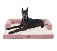 Casa Paw XXL Dog Bed with Bolster, Orthopedic Dog Beds for Extra Large Dogs, Waterproof, XL Size with Removable Washable Cover, Non-Slip Bottom(XX-Large, Pink)