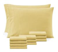 Casa Platino 12 Pack Pre-Washed Pillow Cases - Standard 50x75 cm - Soft Brushed Microfiber with Envelope Closure - Wrinkle Resistant and Durable - Cocoon