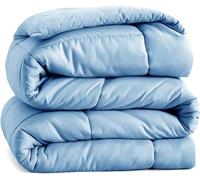 Casa Platino Double Duvet 10.5 Tog - Coverless Duvet with Corner Tabs, Box Stitched Quilt Microfibre Comforter, All Seasons, 200 x 200 cm - French Blue
