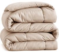 Casa Platino Duvet Super King - 10.5 Tog All Seasons Duvet with Corner Tabs, Box Stitched Quilt, Hypoallergenic Comforter - Beige