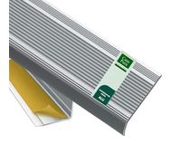 casa pura Aluminium Angle Stair Profile L-Shape Stair Profile, No Drilling, Angle Profile, Anodised Step Edge Profile, 1 Piece, 3 x 2 cm, Integral (Silver, 134 cm)