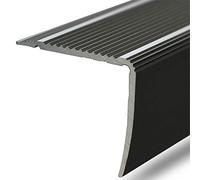 casa pura Aluminium Stair Profile, Stair Edging Profile “Integral”, L-shaped, Non-slip Metal Edging for Stairs, Self-Adhesive Step Profile, Width 30 mm, (Bronze, 90 cm Length)