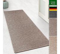 casa pura Carpet runner in sisal look, flat weave with tiger eye structure, excellent with GUT seal, can be combined with stair mats (taupe, 100 x 200 cm)