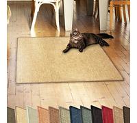 casa pura Cat Scratching Mat Natural Sisal Scratching Possibilities for Cats Scratching Furniture for Wall or Floor - Robust and Washable 100 x 100 cm Natural