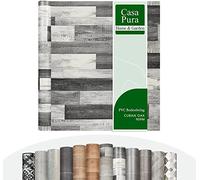 casa pura CV Cusion Vinyl Flooring | PVC Decking Roll, Non-Slip Laminate Floor Covering (Foamed) Cuban Oak Grey 909M Elegant Wood Effect Textured Surface Flooring (200 x 450 cm)