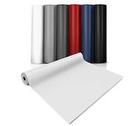 casa pura® CV Expotop Flooring, Extra Abrasion-Resistant PVC Flooring (Foamed), Plain White, Textured Surface, Sold by the Metre (200 x 300 cm)