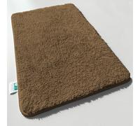 casa pura Deep Pile Soft Bath Mat, High Pile Fluffy Bathroom Rug (Brown, 70 x 120 cm) Non-slip Machine Washable Bathroom Floor Mat Rug, Large Shaggy Bath Mat Carpet Rug Runner