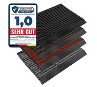 casa pura Doormat Power Brush with High-Performance Brushes TÜV Tested Non-Slip Dirt Trapping Mat with Starting Profile Brush Mat for Outdoor Use Red 40 x 60 cm