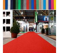 casa pura Exhibition Carpet Aisle Runner (up to 40 metres) VIP Carpet Runner, Wedding and Event Carpet Rolls, Flame-Retardant, Private and Commercial (Red, 1 m x 2 m)