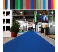 casa pura Exhibition Carpet Aisle Runner (up to 40 metres) VIP Carpet Runner, Wedding and Event Carpet Rolls, Flame-Retardant, Private and Commercial (Blue, 2 m x 3 m)