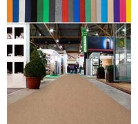 casa pura Exhibition Carpet Aisle Runner (up to 40 metres) VIP Carpet Runner, Wedding and Event Carpet Rolls, Flame-Retardant, Private and Commercial (Beige, 1 m x 8 m)