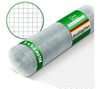 casa pura Fine Mesh Mesh - Mesh Width 6.3 mm - Galvanised - 50 cm Height x 5 m Length - Roll Extra Long - Metal Mesh as Aviary Wire, Rabbit Wire, Vole Mesh for Raised Bed in the Garden