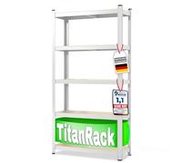 casa pura Heavy Duty Shelving Unit 180 x 90 x 45 cm White | Boltless Shelving Unit, Storage Shelf, Standing Shelf, Plug-In System Can Be Assem