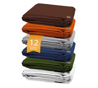 casa pura Heavy Duty Tarpaulin - High Density Tarpaulin - Woven Polyethylene and Double Laminated | 100% Waterproof and UV Protected - 3x4m, 140g/m², Blue
