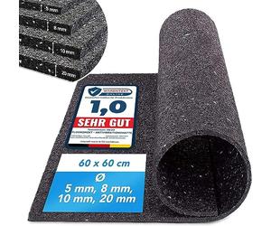 casa pura High-Efficiency Anti-Vibration Mat for Washing Machines, Speakers and Flooring, Can Be Cut to Size, Quality Product from Germany (60 x 60 cm, 5 mm)