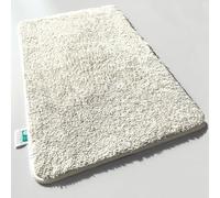 casa pura High Pile Sky Soft Bath Mat | Soft, Fluffy Bathroom Rug in Shaggy Look | Bath Mat Non-Slip Washable | Tested for Harmful Substances | 16 Colours in 6 Sizes (60 x 100 cm, Creme/Ivory)