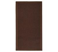 casa pura Natural Fibre Sisal Rug With Cotton Border, Woven Carpet Area Rug, Non-slip Carpet Runner For Living Room, Bedroom, Hallway, Easy Clean (Dark Brown, 200 x 290 cm)
