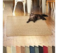 Casa pura Natural Line Sisal Rug, Ideal Cat Scratching Mat, Durable and Free from Harmful Substances, Various Colours and Sizes, Cork 100 x 100 cm