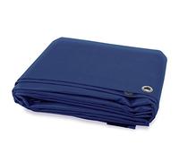 casa pura Plastic Cover Sheet - Waterproof Tarpaulin | Groundsheets for Camping, Roofing & Trailers | Woven Polyethylene Pond Liner - 3x5m, 80g/m², Blue