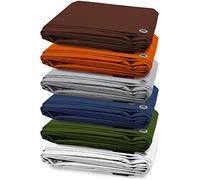 casa pura Tarpaulin Tent Underlay for Camping and Outdoor Waterproof Tarpaulin with Eyelets, Weather Resistant Tarp Ground Sheet Cover, 240 g/m² (Blue, 2 x 3 m)