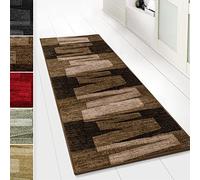 casa pura Via Veneto Rug Runner for Kitchen, Hallway & Living Room, Carpet Runner, Made to Measure, Sold by the Metre, Hallway Rug, Kitchen Runner, Bridge, Living Room Rug, 67 x 100 cm, 0.67 m², Brown