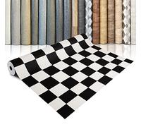 casa pura Vinyl Flooring Rolls by The Metre | Wood Effect, Tile Effect, Stone Effect PVC Flooring, Cushion Lino Floor Covering for Kitchen, Bathroom, Living Room (Damier 019D, 100 x 100 cm)