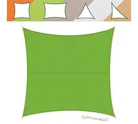 casa pura Waterproof Sun Shade Sail, Garden Sun Shade (Light Green, 3 x 3 m) Rectangular Outdoor Garden Patio Sun Shade Canopy Awning, Water Repellent UV Resistant Garden Shade with Fixing Rope