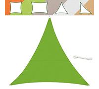 casa pura Waterproof Sun Shade Sail, Garden Sun Shade (Light Green, 3 x 3 x 3 m) Triangular Outdoor Garden Patio Sun Shade Canopy Awning, Water Repellent UV Resistant Garden Shade with Fixing Rope