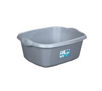 Casa Rectangular Washing Up Bowl Silver 39cm in Grey Casa Grey