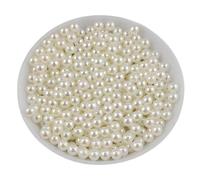 Casa White Pearls for Crafts Round Shape White Plastic Moti with Thread Piercing Holes for Jewellery Making Art and DIY Crafts Work Necklace Bracelet Earring Making Size 4 Mm 1200 Pieces