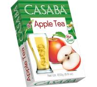 Casaba Turkish Apple Tea, A Refreshing Apple Flavoured Instant Powder. Best Served as a Hot or Cold Drink, Vegetarian and Vegan Friendly, 250g Carton, Green/White