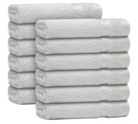 Casabella 12 Pack Flannel Face Cloth - 100% Cotton Face Towels Soft & Absorbent Super Quality Washcloths 30x30CM, Fingertip Towels for Makeup Removal & Cleansing - White Face Cloth